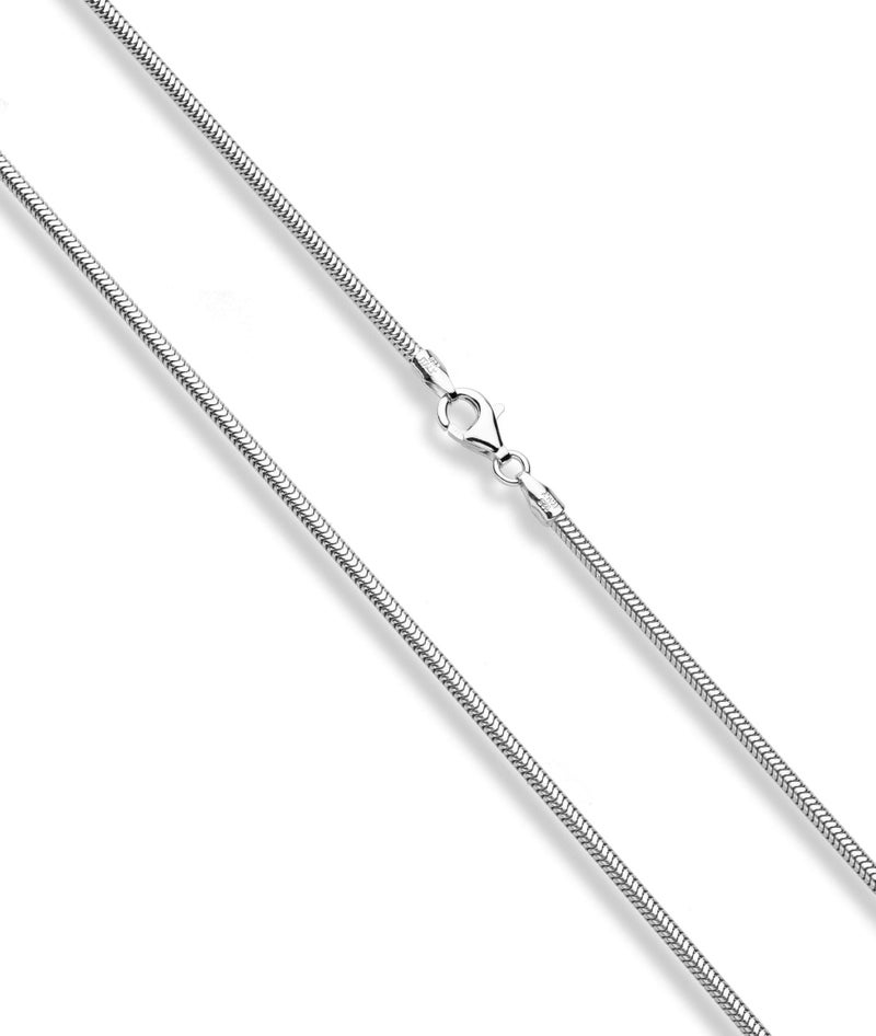 Miabella 925 Sterling Silver Italian 1.5mm, 2mm, 2.5mm Round Snake Chain Necklace for Women Made in Italy (20, 2.0mm) - Image 2